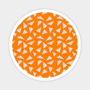 Paper Planes Pattern | White Orange Magnet